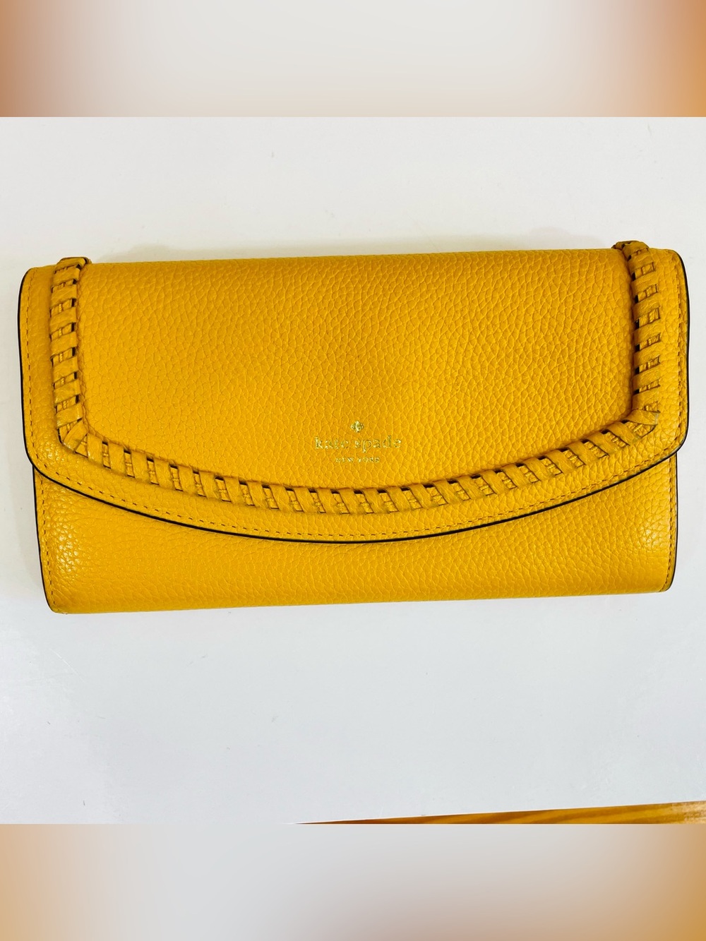 Kate Spade Hughes Street “Jean” Leather wallet in Saffron